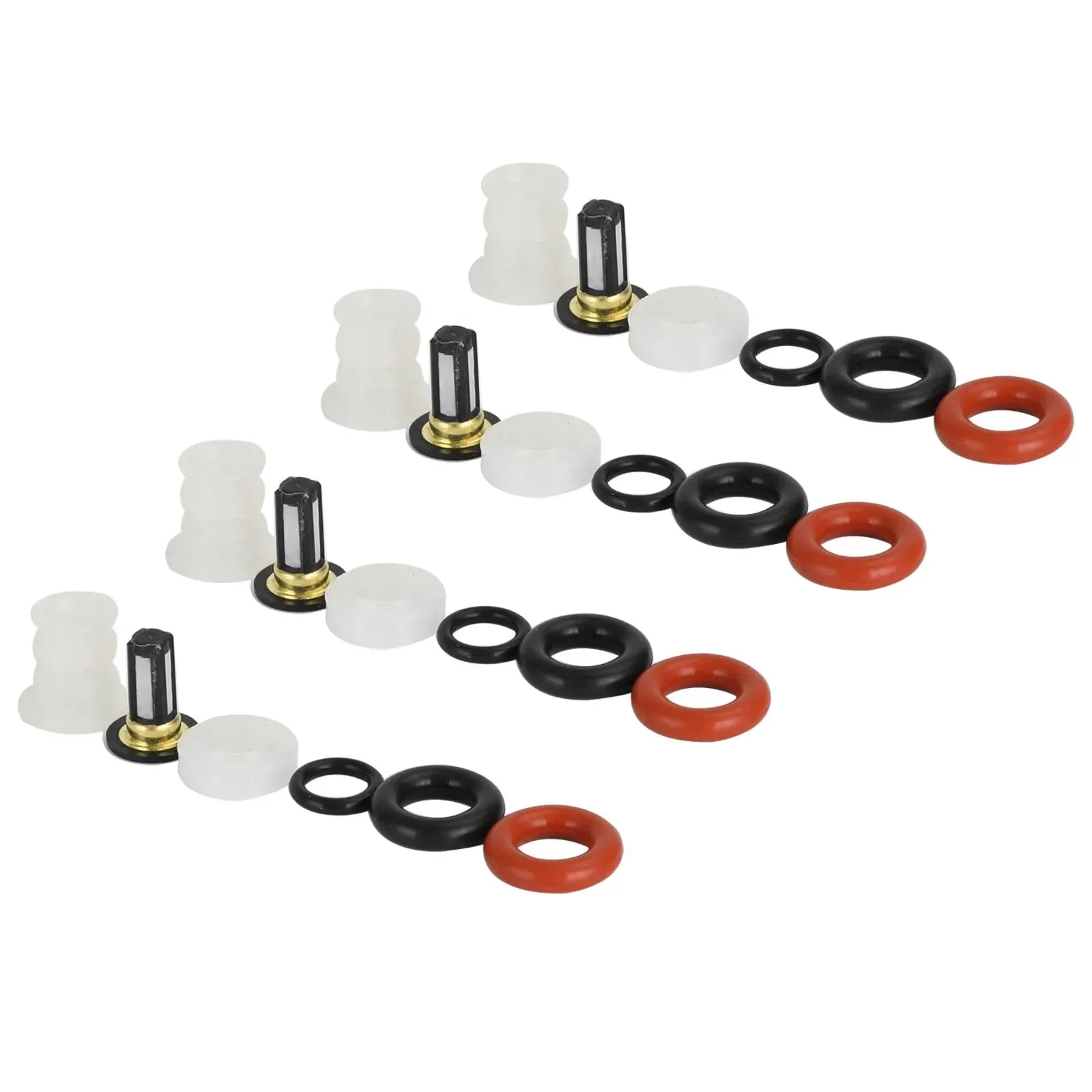 Kit de reparación de inyectores de combustible, juntas tóricas de filtros para Acura RSX TSX Honda Civic genérico, 4 Uds.