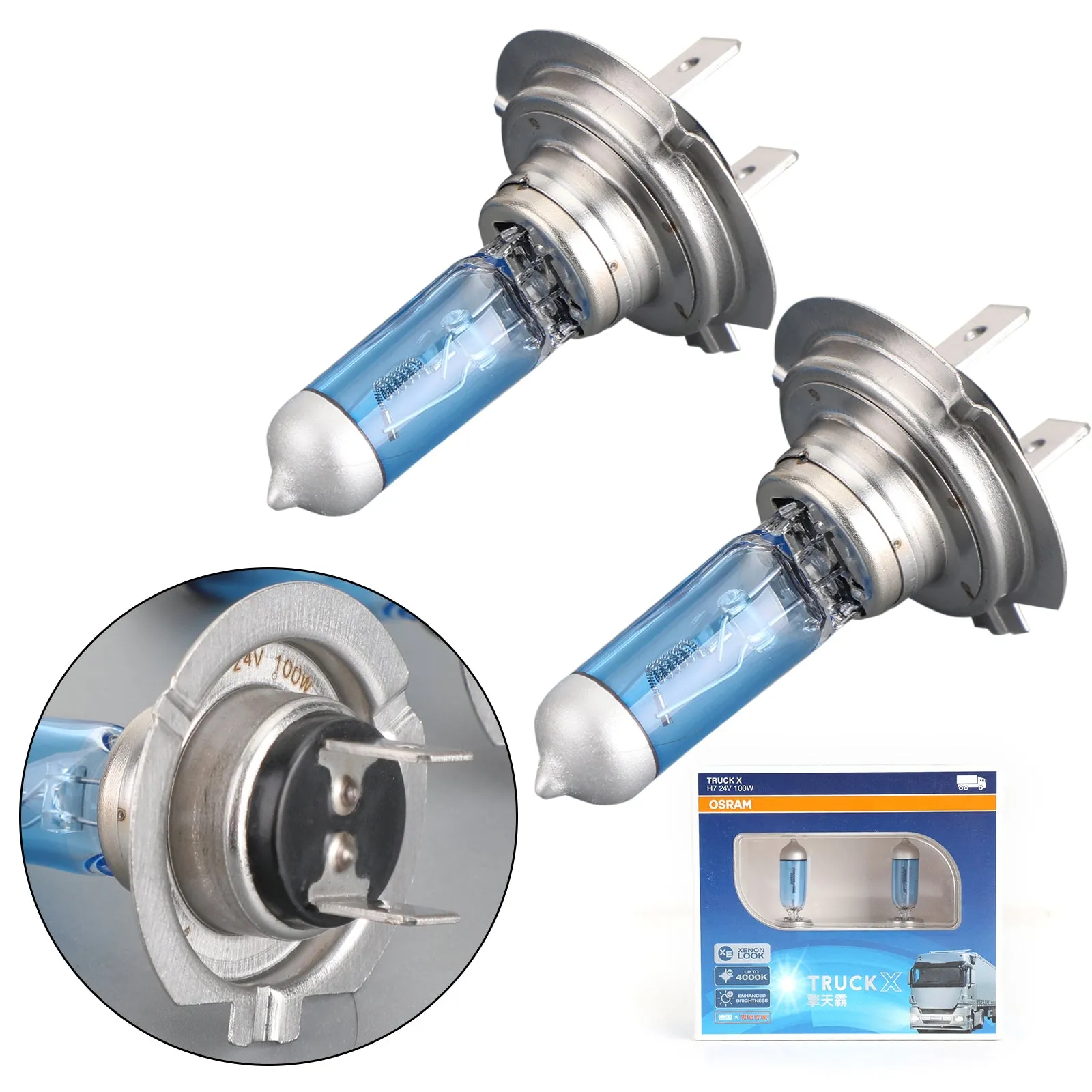 Par H7 PX26D 24V 100W 62250TX TRUCK X Bombilla halógena para faros delanteros de automóvil Bombillas de xenón genéricas