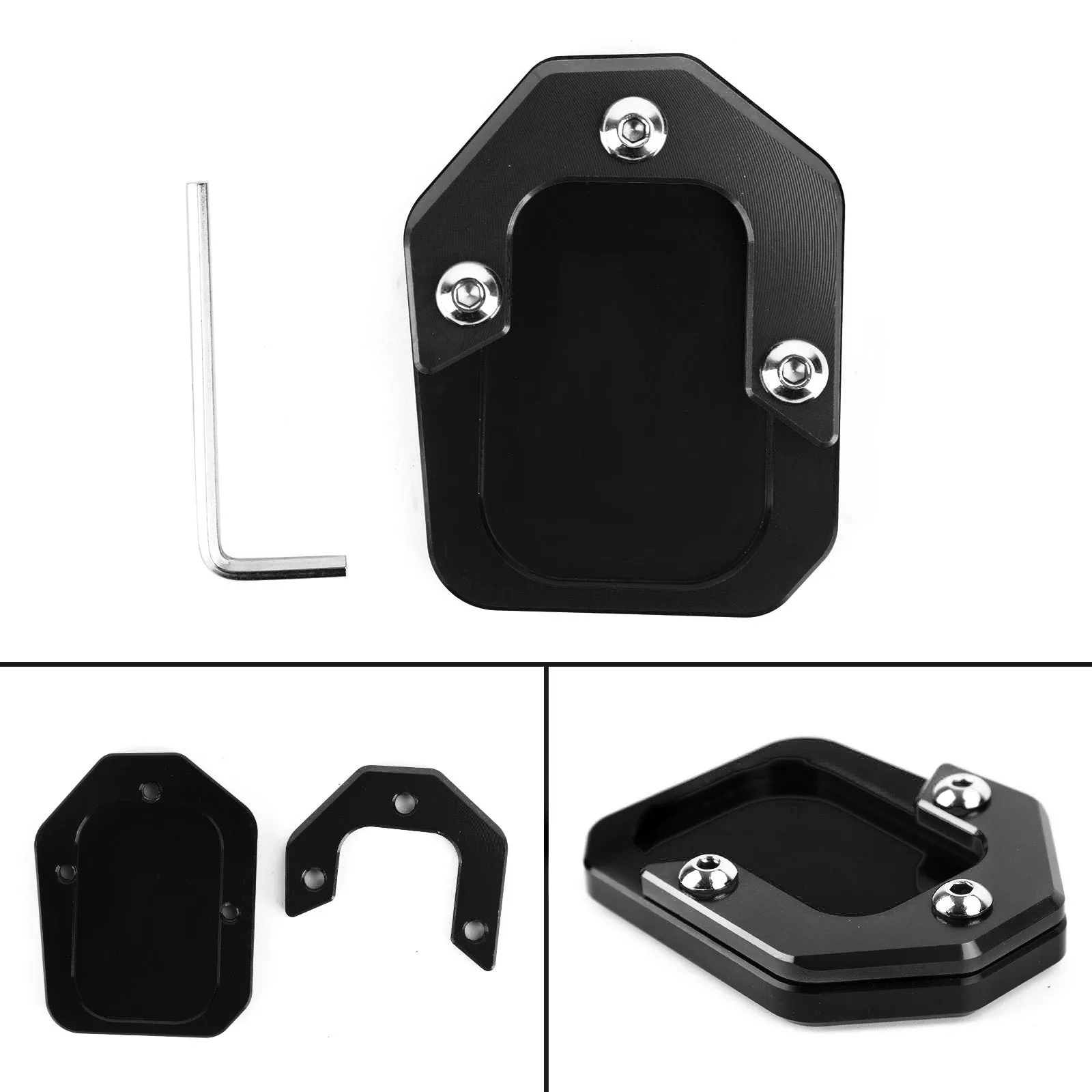 Almohadilla de placa ampliada con soporte para BMW C400X 2018-2021 C400GT 2019-2021 Genérico