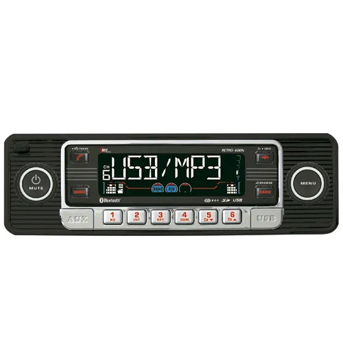 Radio Cd Kdx Retro 600 N Negra, Cd , Rds, Mp3, Usb , Sd , Aux , 4 X 50 W Max , Frontal Extraible , Id3 , 2 Rca Sub , Bt , A2dp
