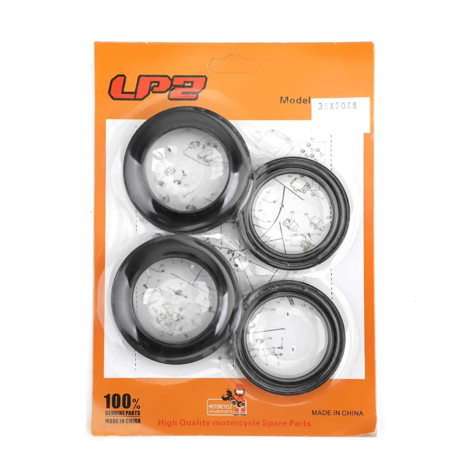 Kit de polvo de sello de horquilla para Kawasaki ZX500 ZX600 ZX750 ZX900 ZN1100 KZ1000 78-2001 genérico