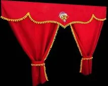 Conjunto cortinas RENAULT PREMIUM, con bolitas oro