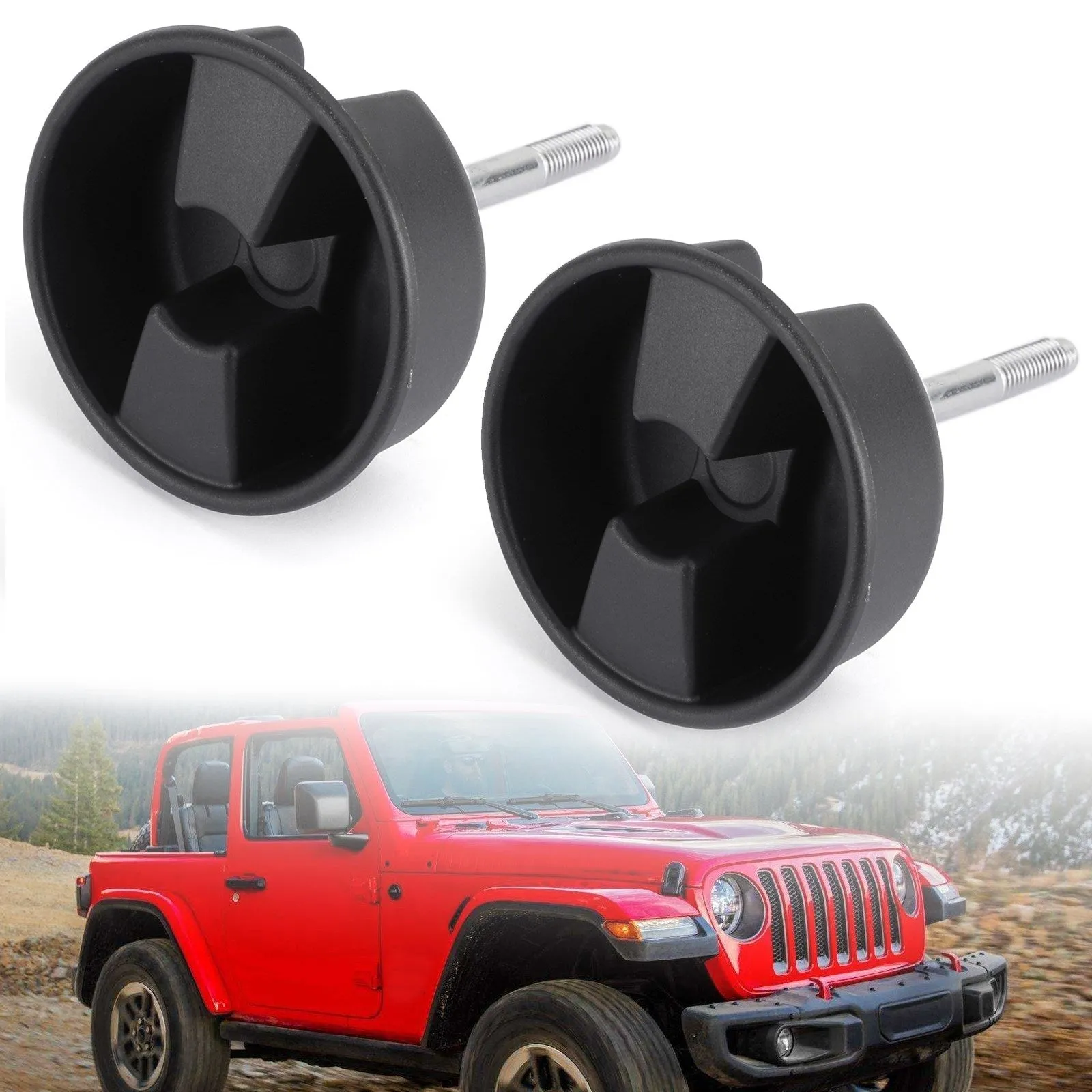 2 tornillos de perilla de montaje superior para Jeep Wrangler 2007-2017 Hardtop Freedom