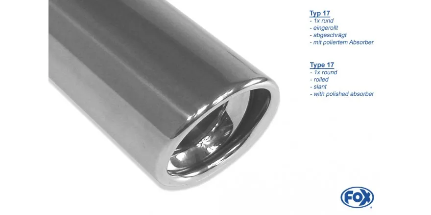 Escape FOX Audi S4 B6 - Cabrio Escape Final Duplex - 1x90 17 dch/izq