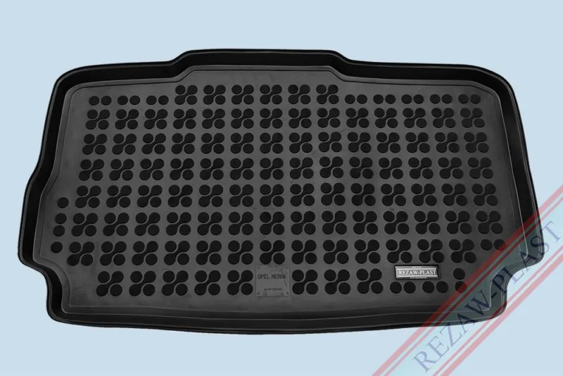 Alfombra / Cubeta De Maletero En Goma Negra Opel Meriva Suelo Bajo, Versión Con Asientos Traseros Correderos - Desde 2014