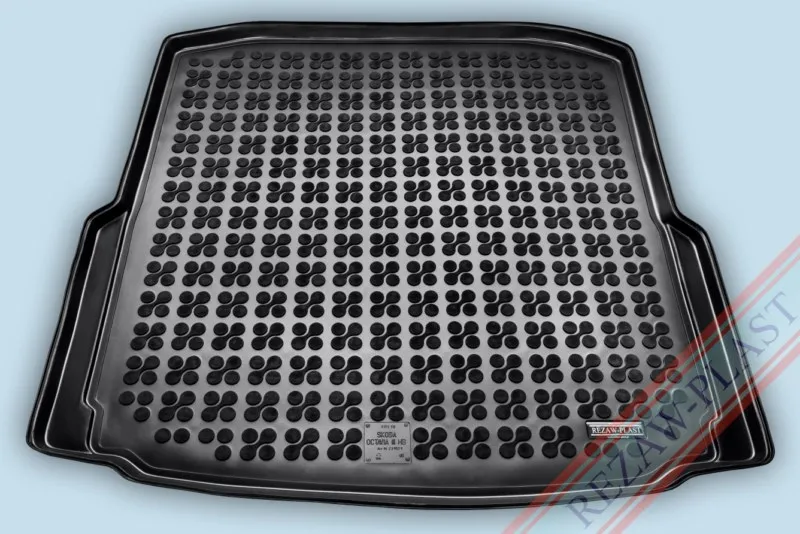 Alfombra / Cubeta De Maletero En Goma Negra Skoda Octavia Iii Hatchback - Desde 2013