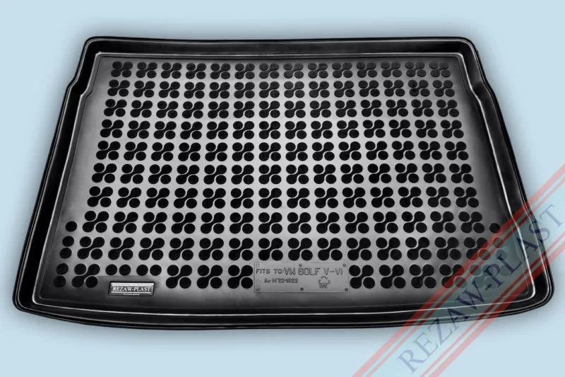 Alfombra / Cubeta De Maletero En Goma Negra Vw Golf V Hatchback Con Rueda De Recambio Normal * No Valida Para Rueda De Repues