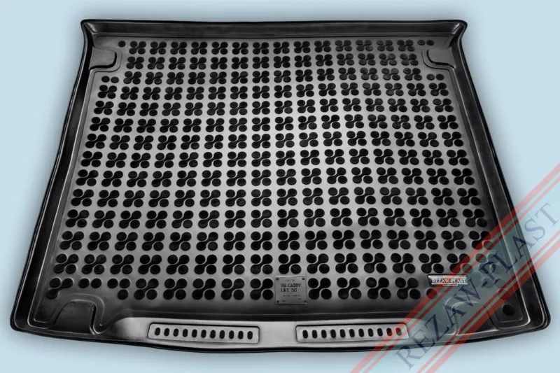 Alfombra / Cubeta De Maletero En Goma Negra Vw Caddy Life 5 Plazas,Adaptable a La Versión De 7 Plazas Sin La Ultima Fila De Asie