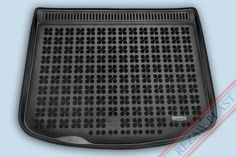 Alfombra / Cubeta De Maletero En Goma Negra Mazda 3 Hatchback Rueda Repuesto Emergencia - 2003 - 2013