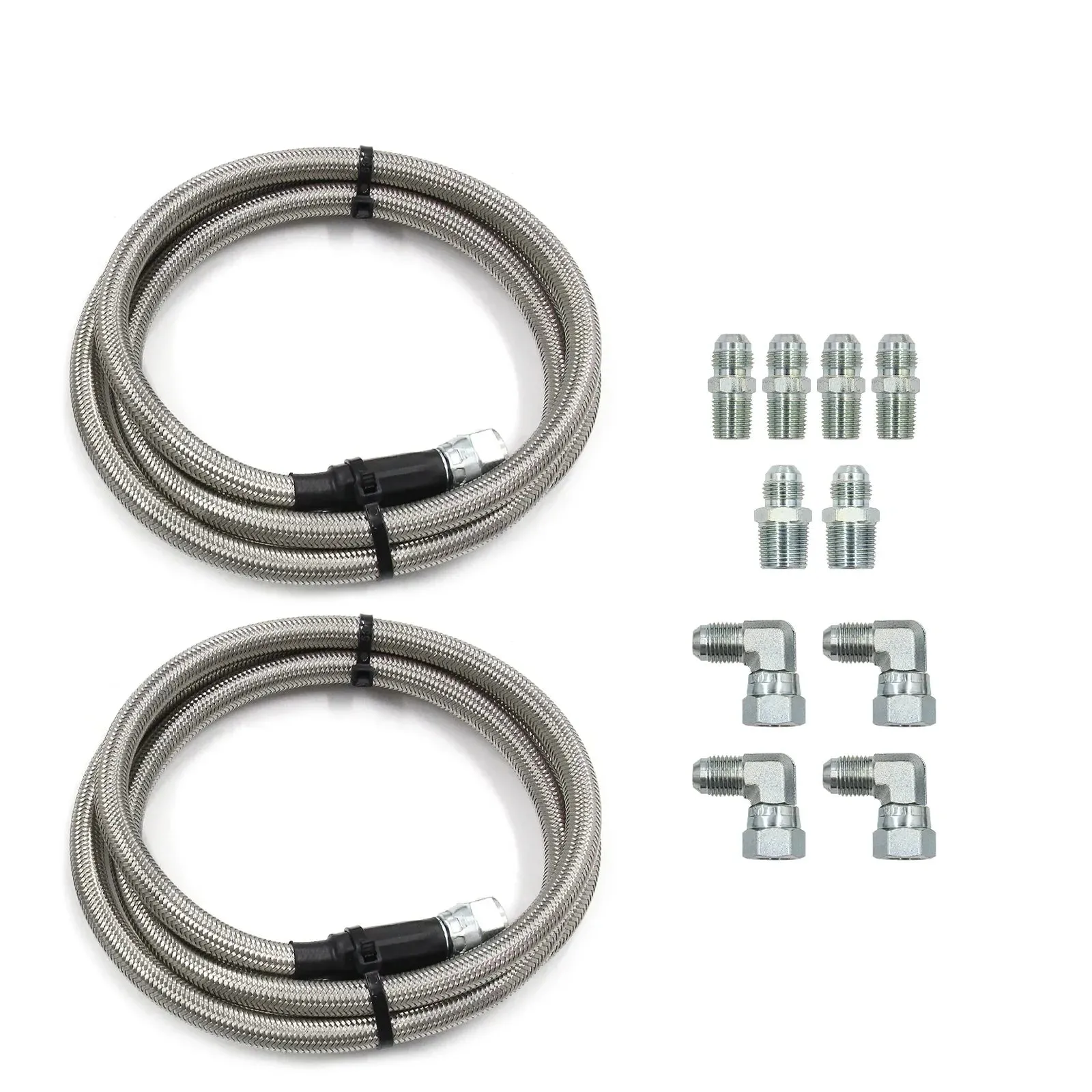 TH350 700R4 TH400 Mangueras enfriadoras de transmisión trenzadas SS de 52" de longitud