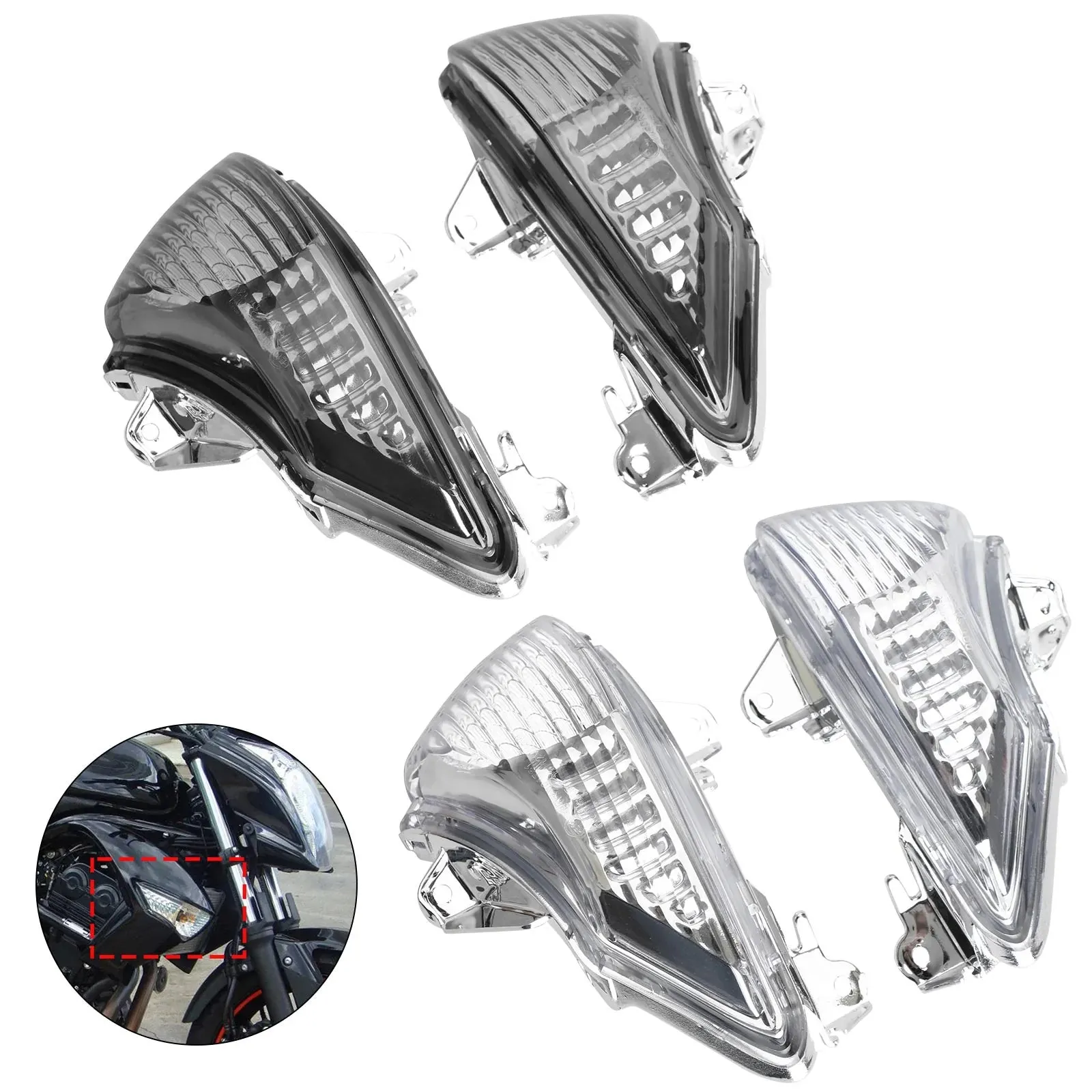 Tapa de señal de giro delantero para Kawasaki ER-6N EX650 NINJA 650 400R EX400 GENERIC