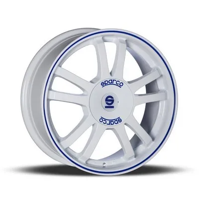 Llanta Sparco Sparco Rally 7x16 Et25 108x4 White + Blue Lip - Tuv
