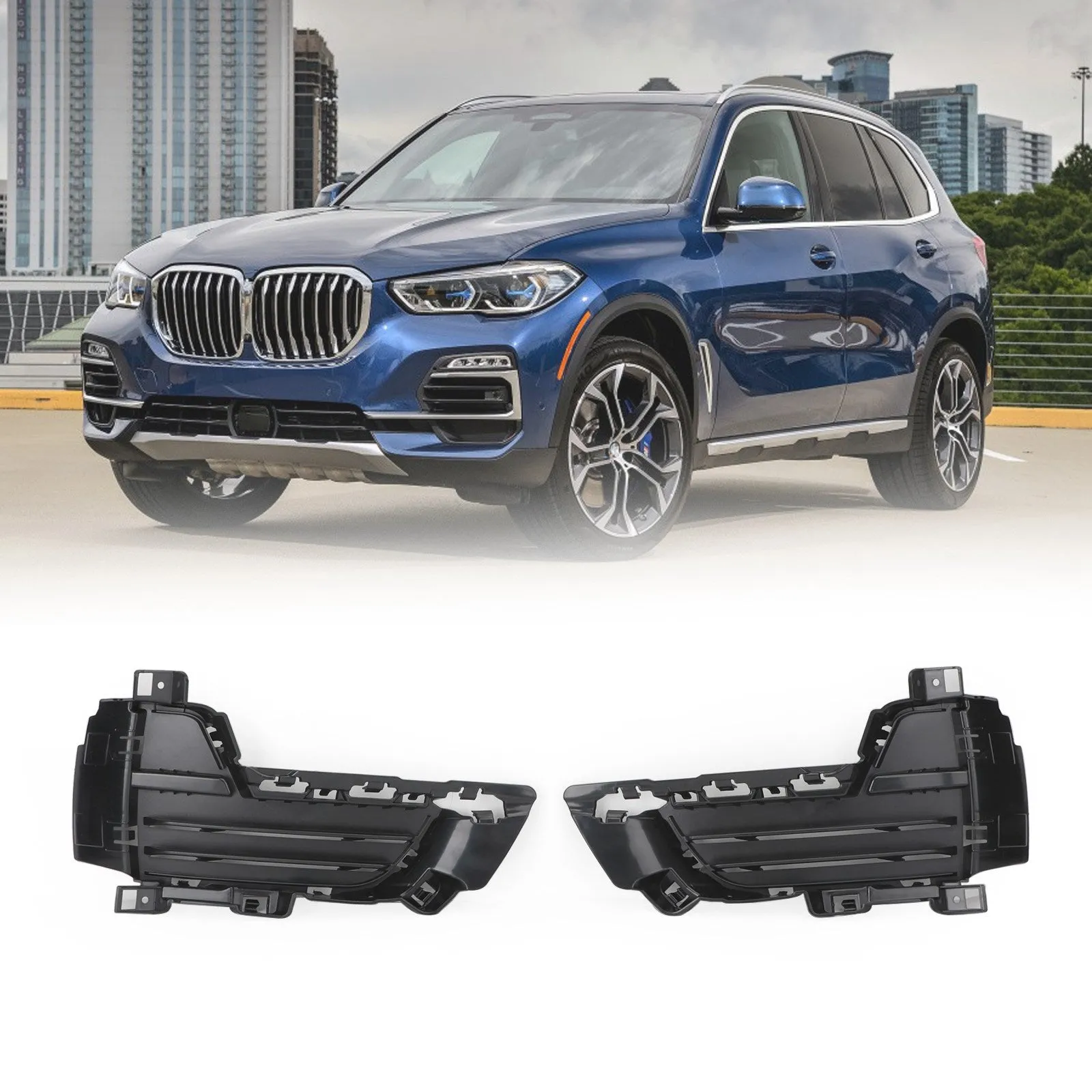 Parrilla inferior del parachoques delantero izquierdo y derecho para BMW X5 F15 2014-2018 genérico