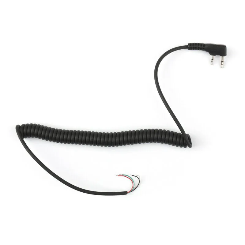 Línea de cable de altavoz de micrófono para Baofeng 2 pines 4 cables UV5R Kenwood TK370 Motorola