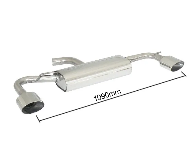 Escape Trasero Doble Acero Inox Salidas Ovaladas 135x90 Mm - Añadido Trasero Modelo R Volkswagen Scirocco(13) 2.0tfsi (147