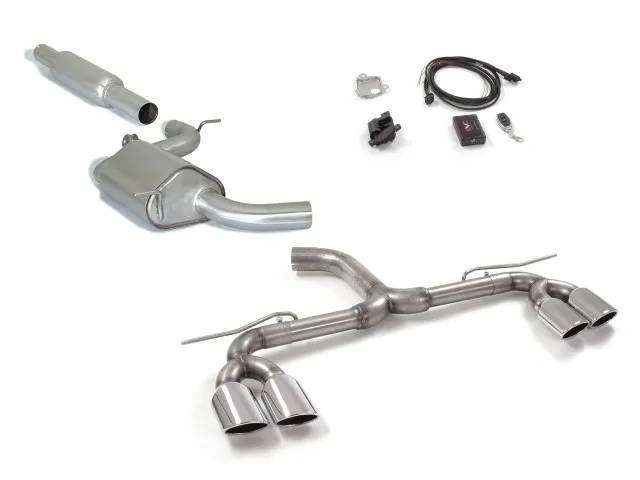 Escape Delantero Acero Inox + Tramo Intermedio Con Escape Acero Inox + Tramo Trasero Doble Acero Inox Salidas Ovaladas 2