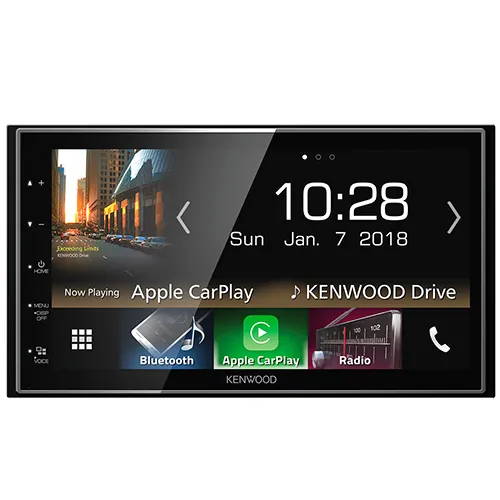 Radio Monitor Doble Din Kenwood Dmx 7018bts , 7" , Sin Mecanica , Bt , Android Auto , Car Play , Hi-Res Audio , Chasis Corto 7.