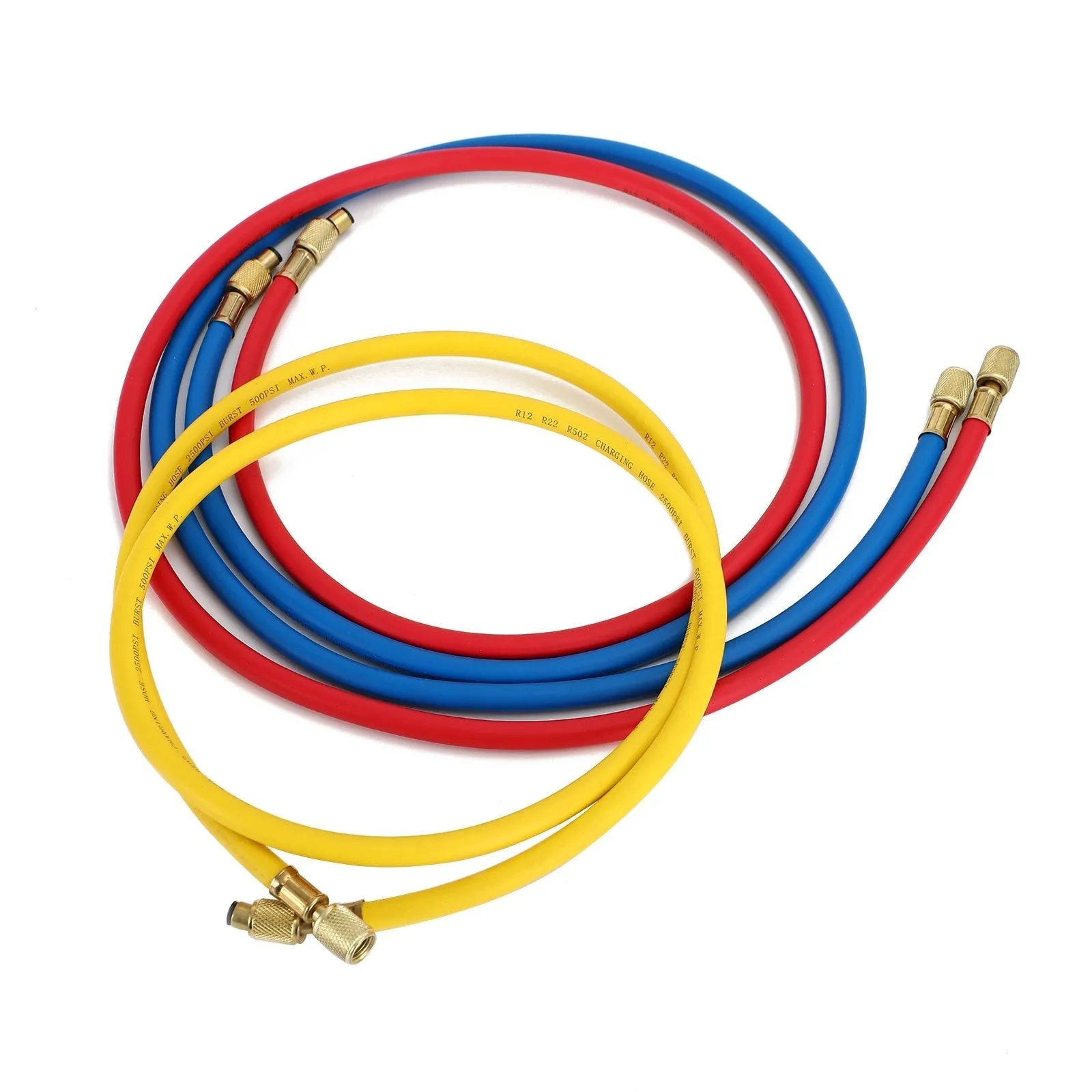 1/4" SAE 60" 5' mangueras de carga de CA tubo refrigerante R134A aire acondicionado