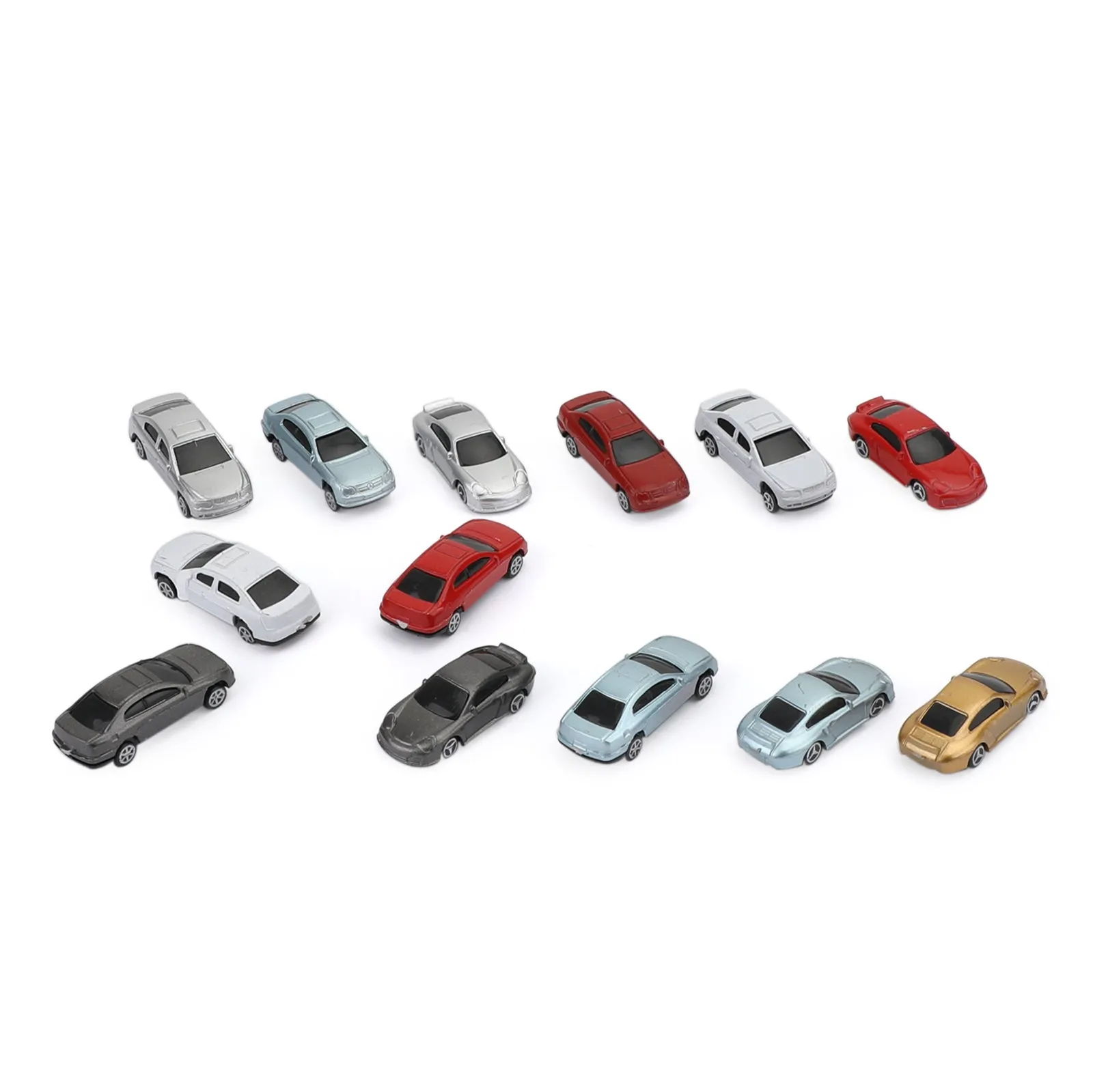 Modelo de coche a escala HO, 50 Uds., 1:87, tren de construcción, modelo de arquitectura paisajística