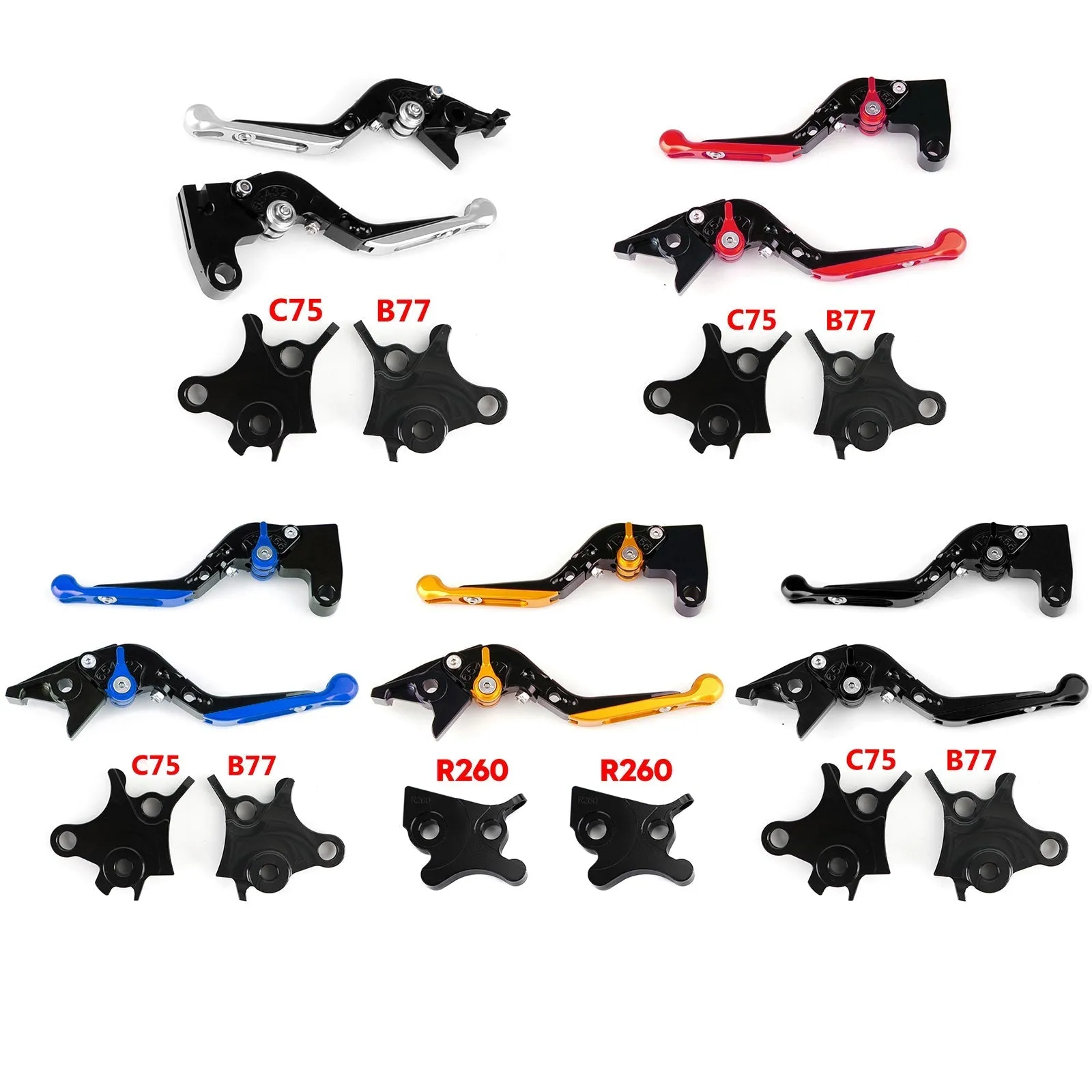 Palanca de freno de embrague larga para motocicleta, compatible con BMW R1200GS Adventure (LC) 2014-2018, genérico