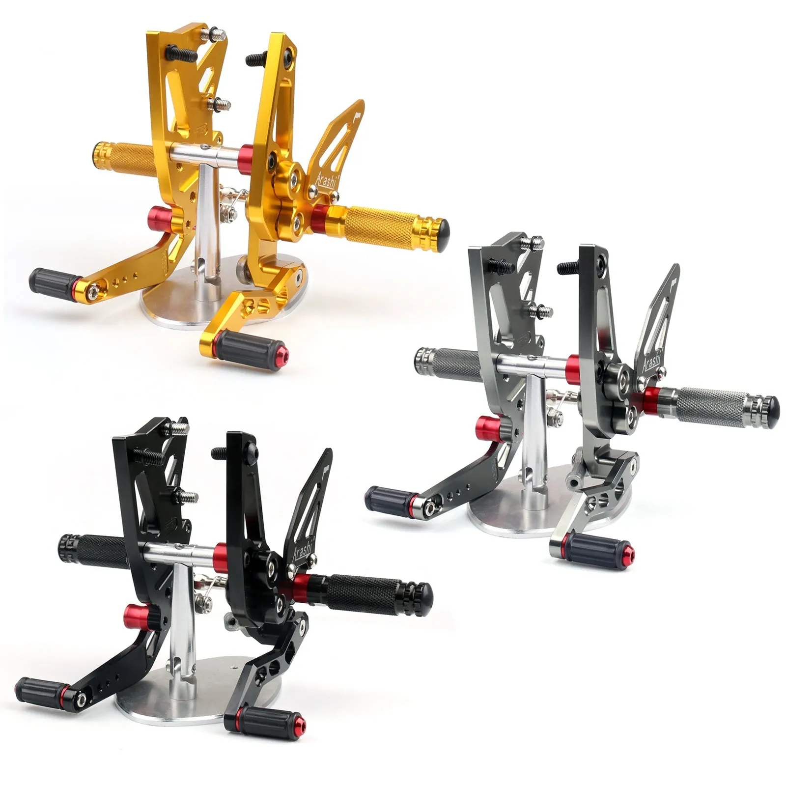 Estriberas Traseras Ajustables CNC Fit Triumph Speed ​​Triple 1050 2011-2015 Genérico