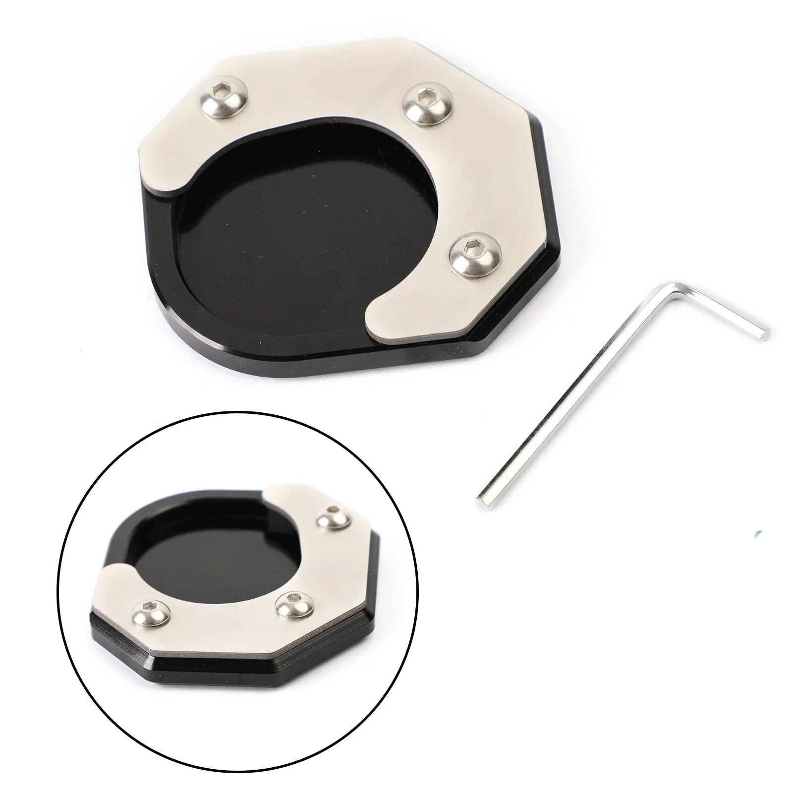 Almohadilla de placa ampliada con soporte para YAMAHA WR250 R/X SEROW250 TRICKER Genérico