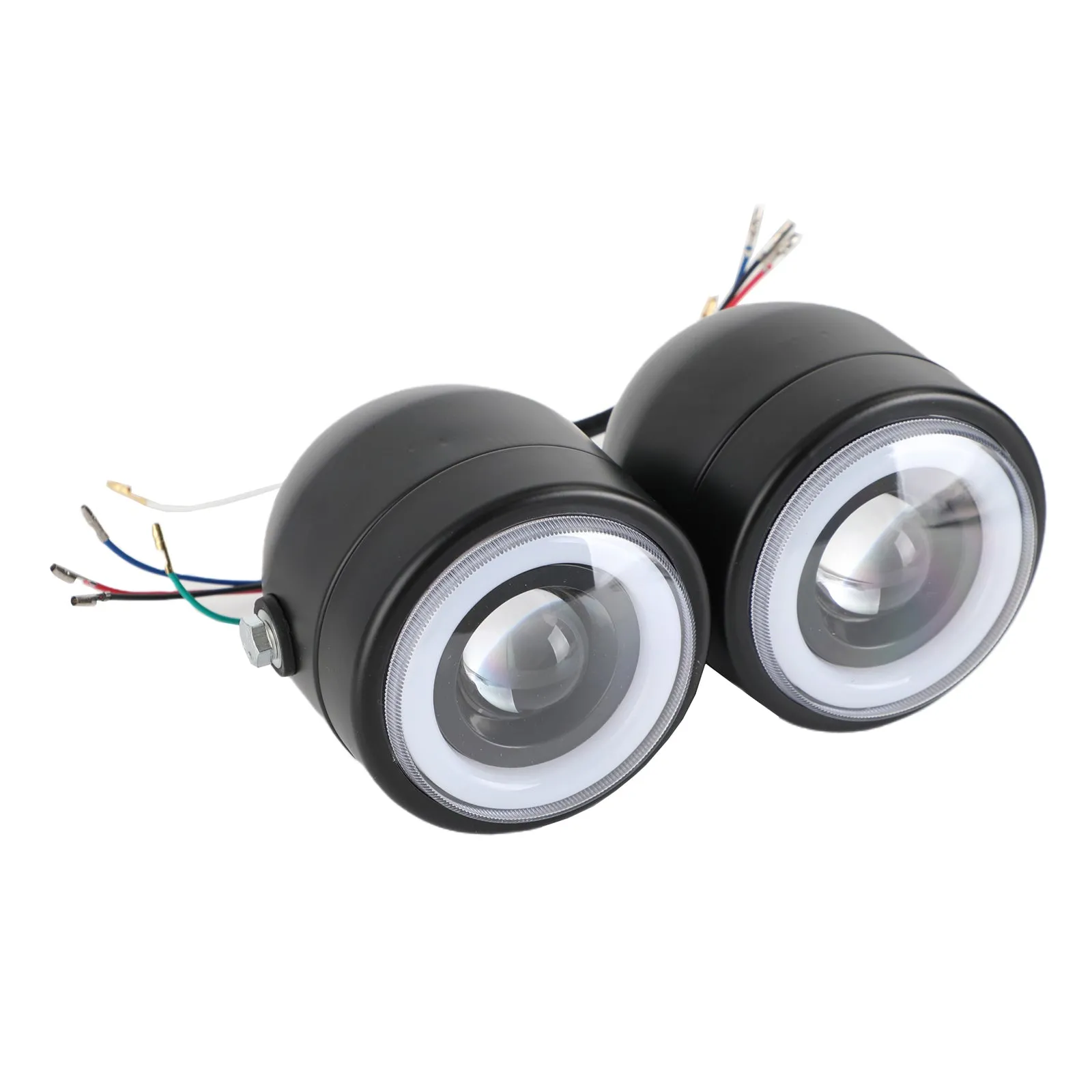 Faro delantero universal doble LED doble de 4,33 pulgadas para motocicleta Chopper Bobber Cafe Racer genérico