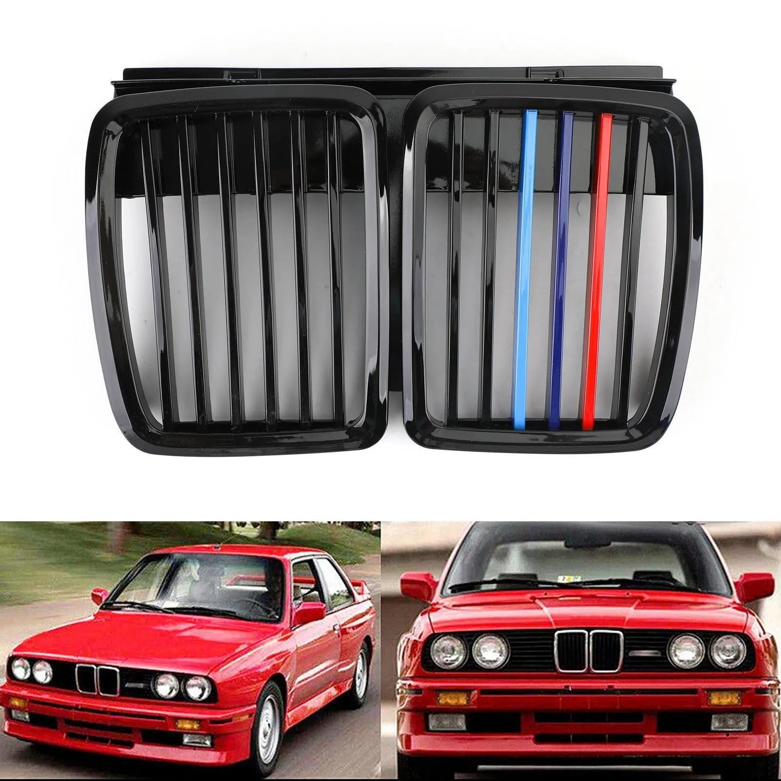 51131884350 Para 82-94 BMW E30 Parrilla Serie 3 Parrilla Delantera M3 Elegante Genérico
