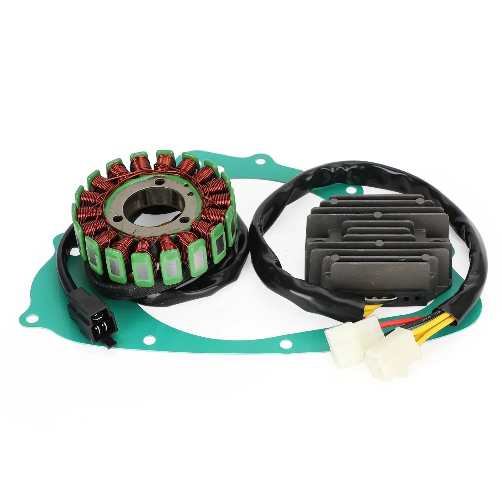 Magneto Estator + Rectificador de voltaje + Junta para Suzuki GS500 GS 500 2001-2002 Genérico