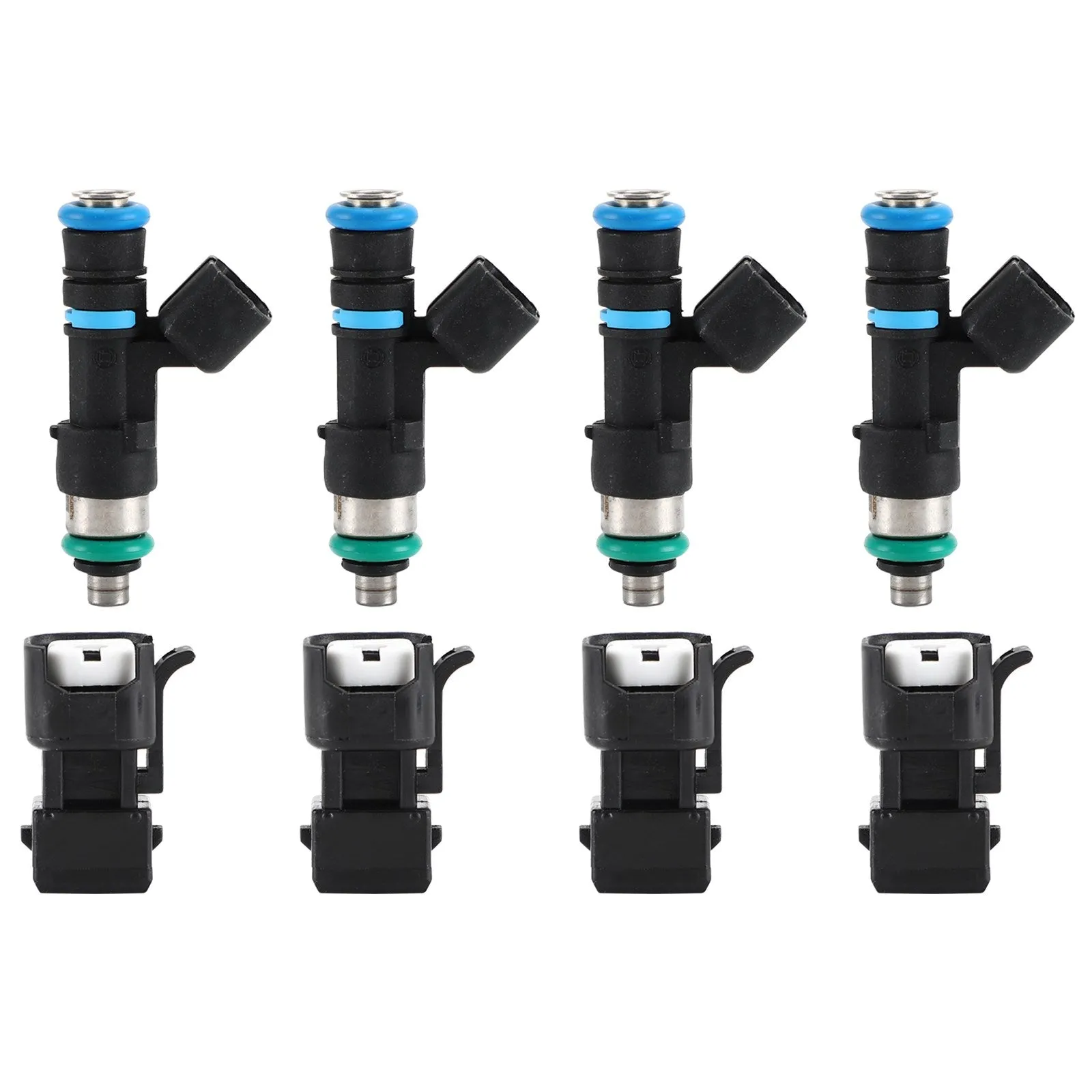 4 inyectores de combustible de 52 libras y 550 cc 0280158117 aptos para EV14 A4 TT Golf Jetta Passat genérico