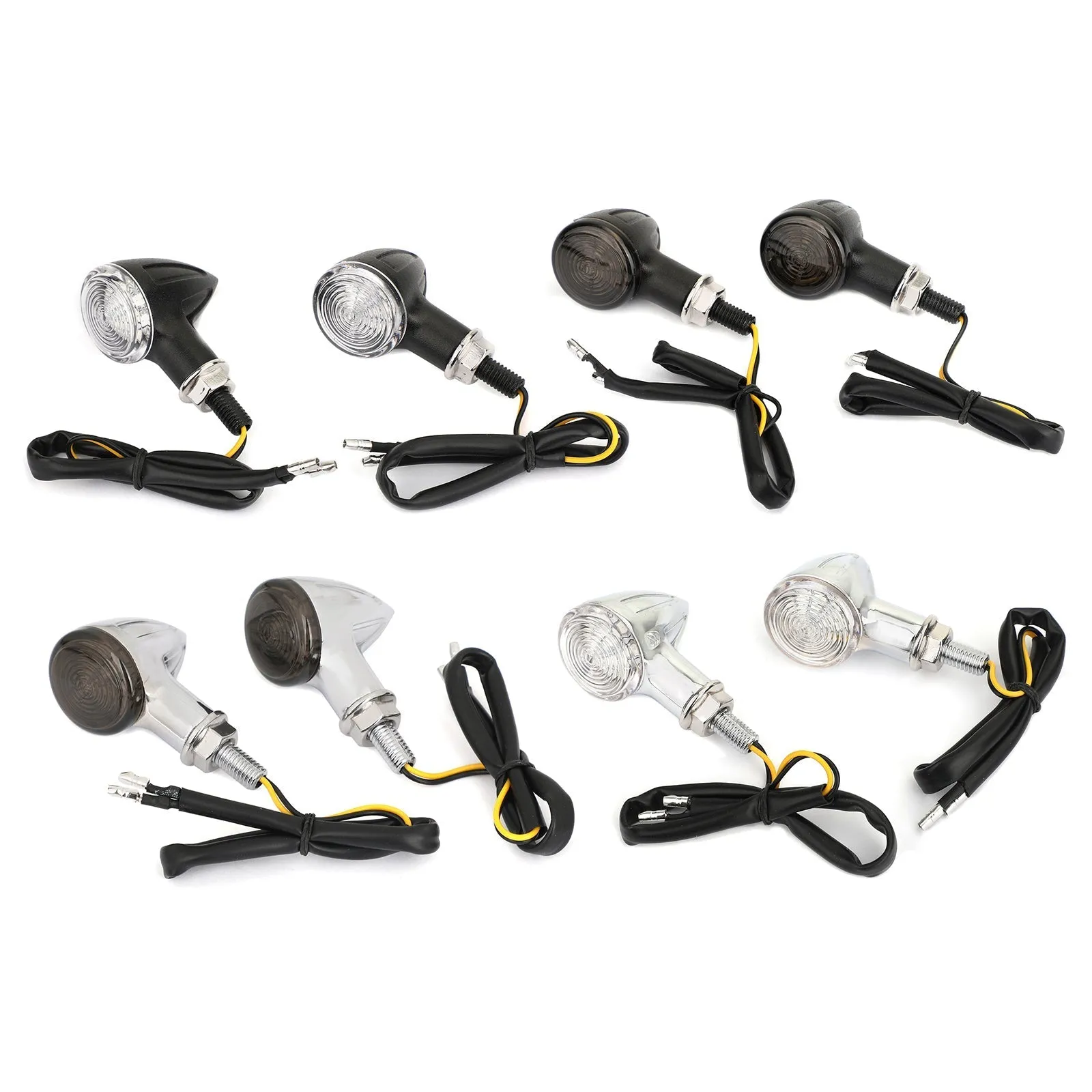 Luces indicadoras universales de señal de giro para motocicleta, bala pequeña, genéricas