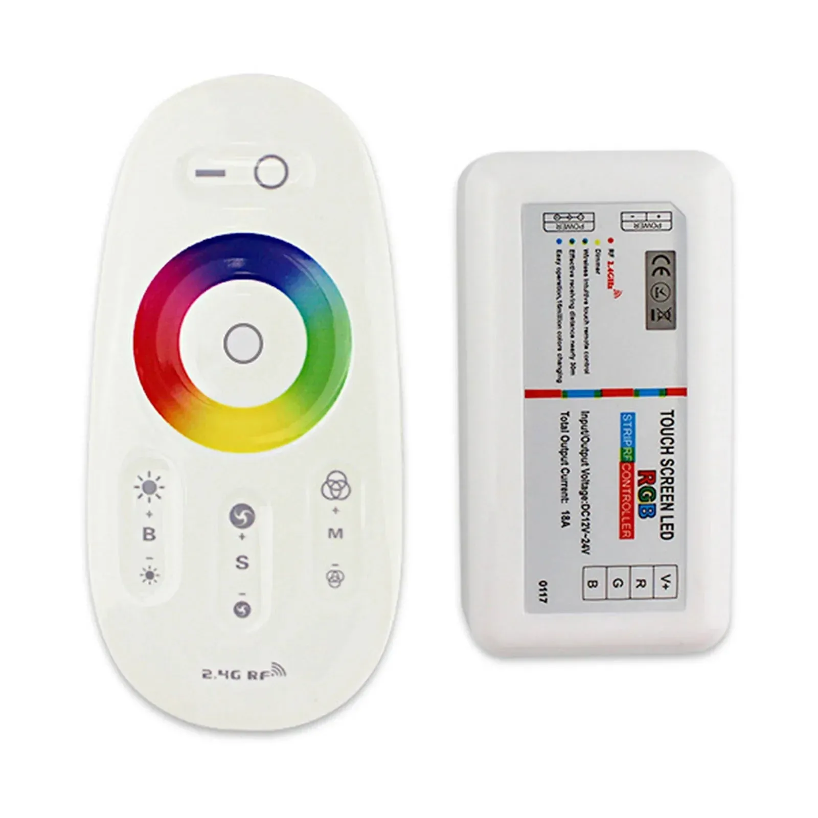 Mando a distancia de control RF táctil 2,4G para tira de luces LED RGB DC 12-24V