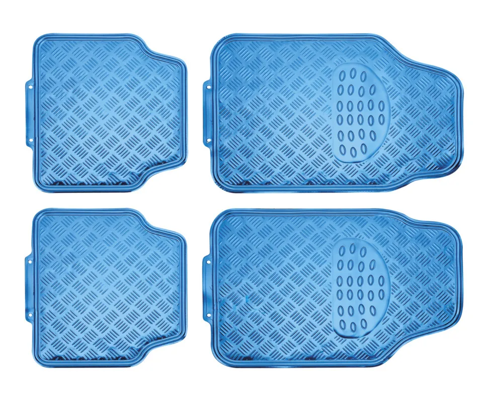 Juego alfombras en PVC ALU-LOOK azul