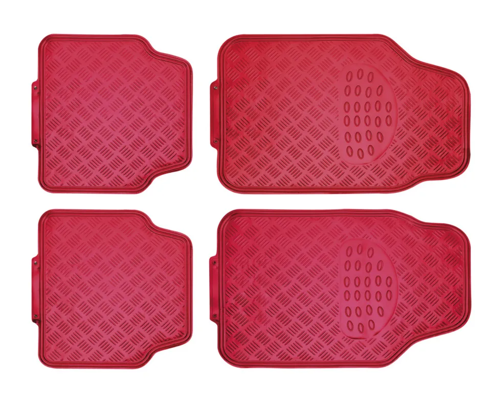 Juego alfombras en PVC ALU-LOOK rojo