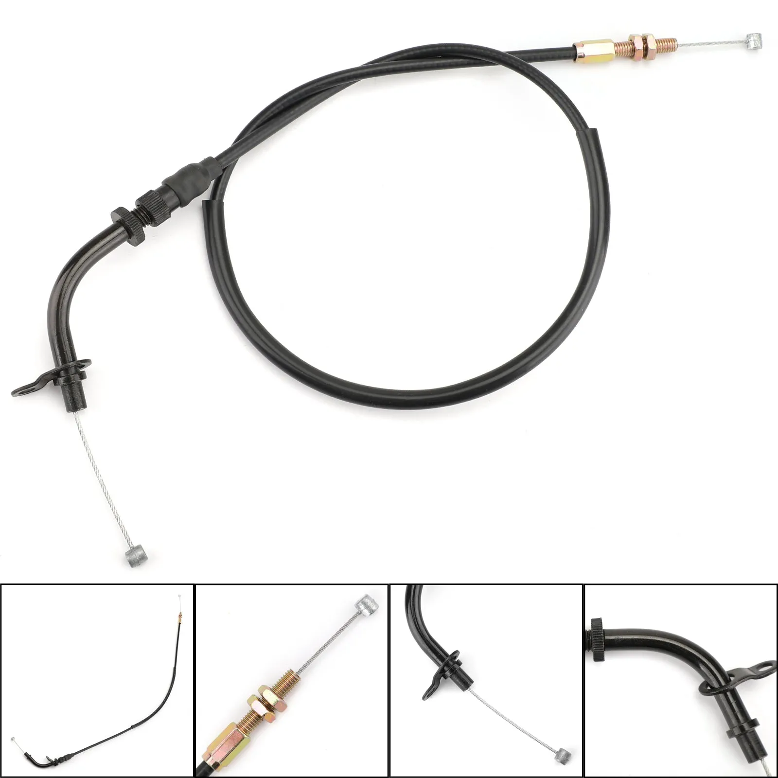 1 cable de línea de acelerador negro para Suzuki Bandit 250 GSF250 74A genérico.