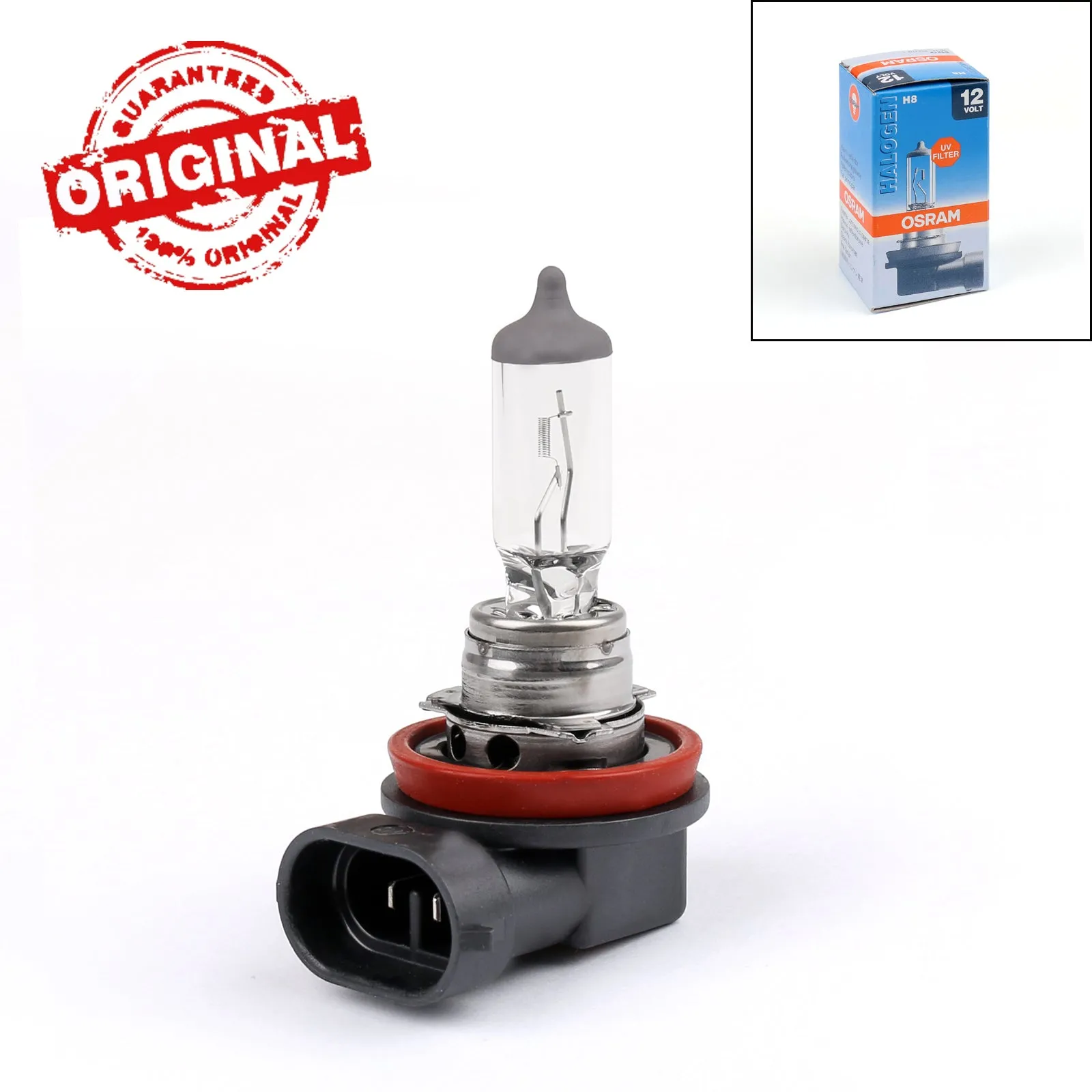 1 bombilla halógena Original para faros delanteros OSRAM H8 12V 35W 3200K fabricada en Alemania genérica