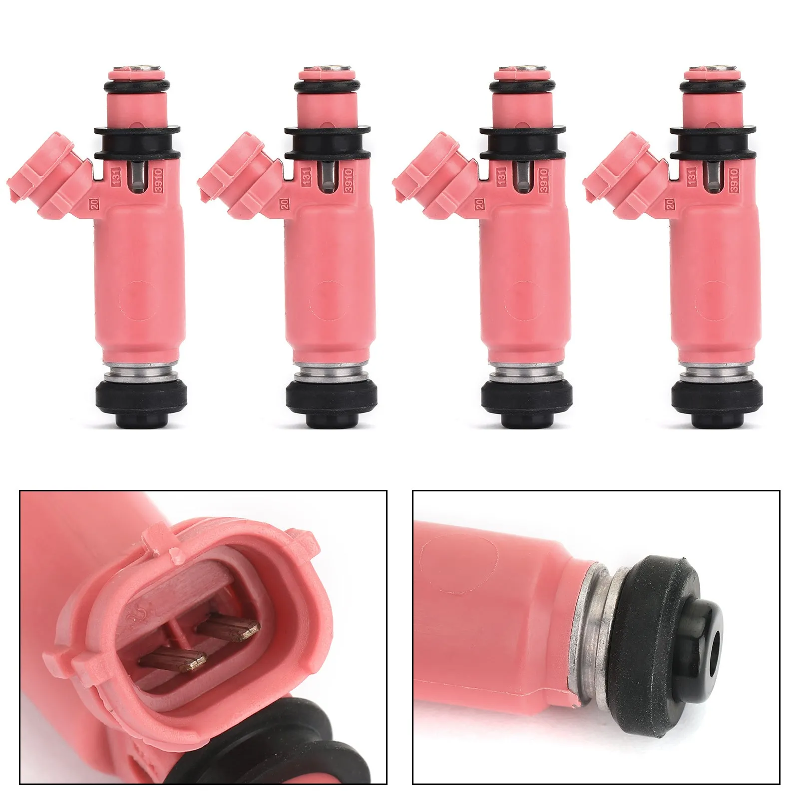 4 inyectores de combustible 565CC 16611AA370 compatibles con Sti WRX Forester Pink 16611-Aa370 genérico