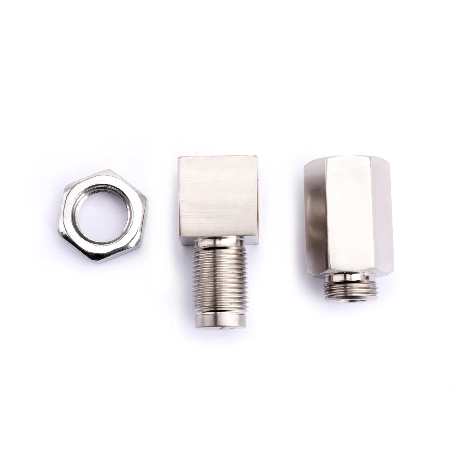 Espaciador de sensor de oxígeno O2 de 90° Conector mini convertidor de luz de control genérico del motor