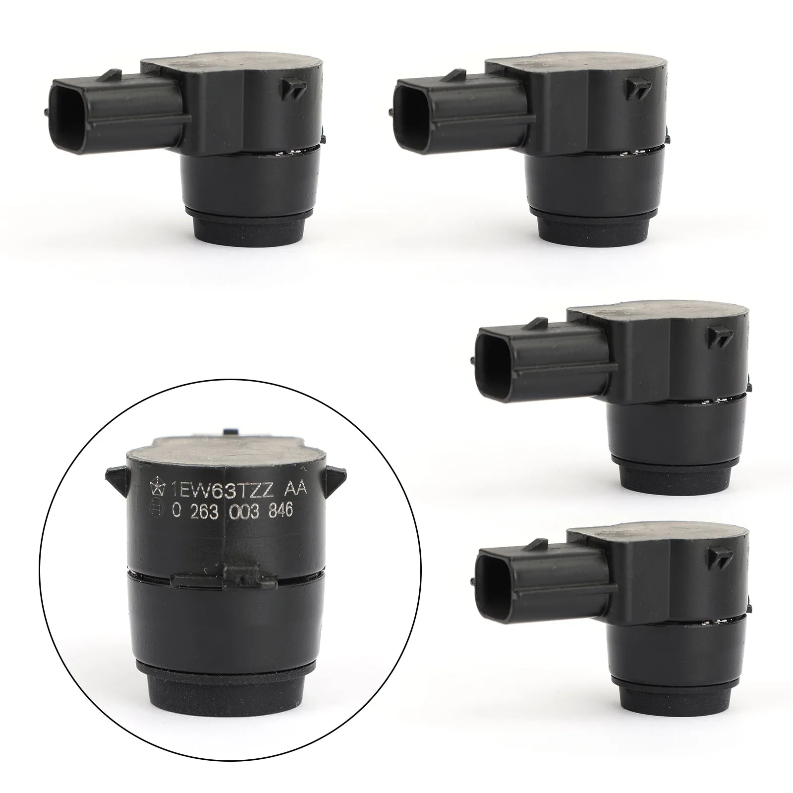 4 sensores de objetos de parachoques para RAM 3500/1500 Park Assist 1EW63TZZAA genérico