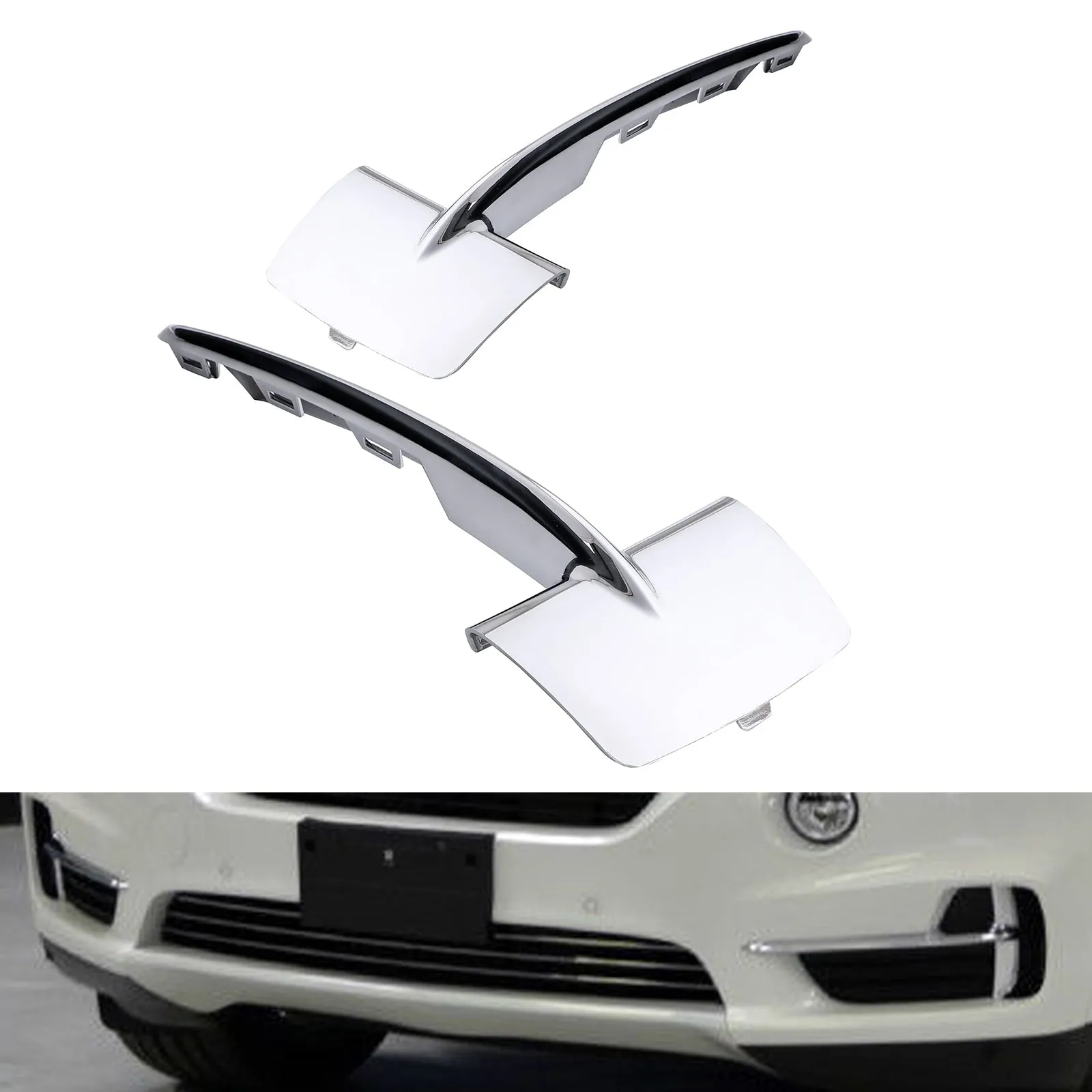 2014-2018 BMW F15 X5 51117325396 2X moldura de moldura de rejilla inferior para parachoques delantero