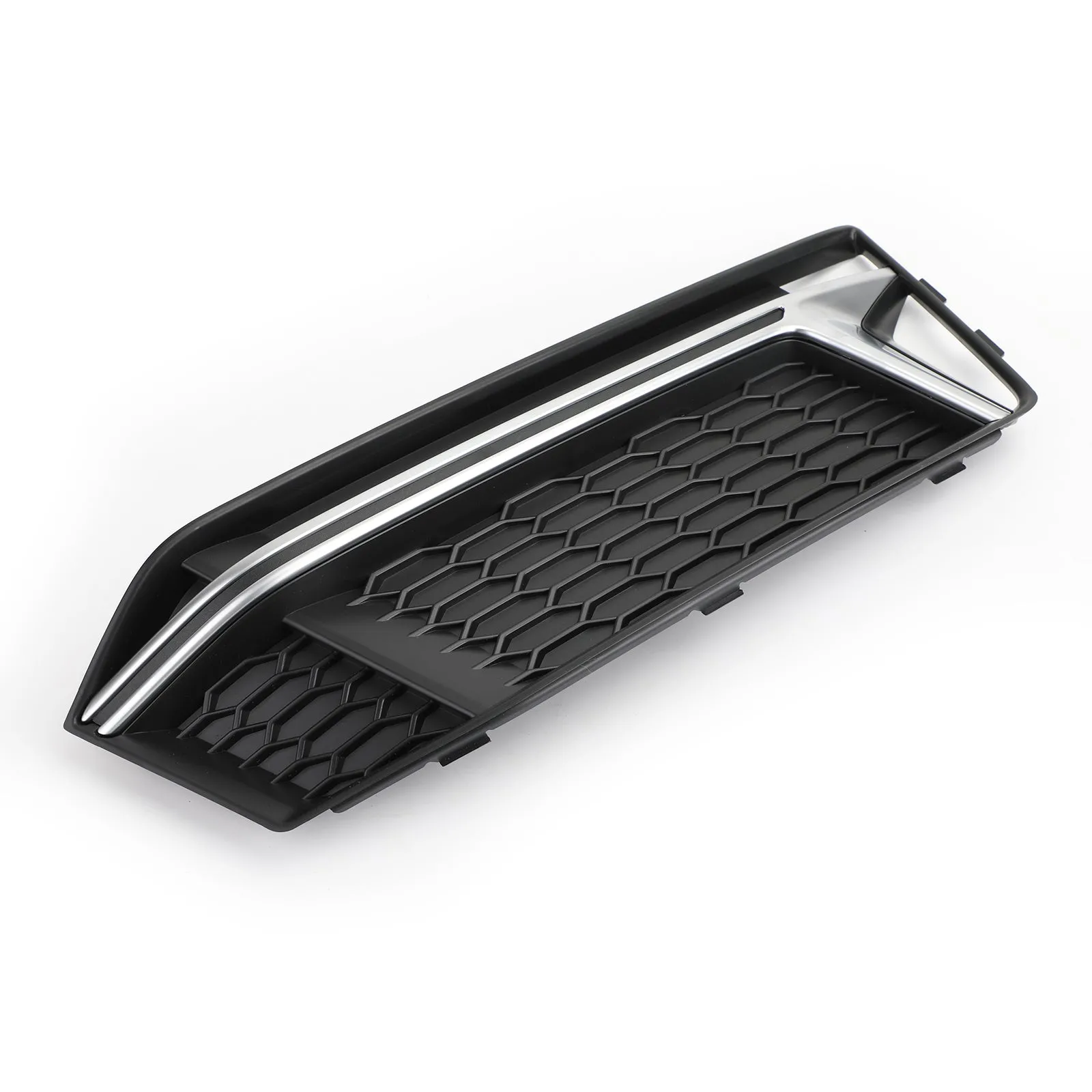 1 par de cubiertas de luz antiniebla, parrilla, bisel cromado para AUDI S4 S-Line B9 2016-2018 genérico