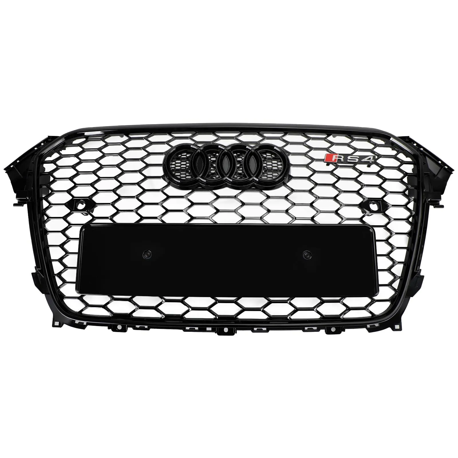 Audi A4 S4 2013-2016 RS4 estilo parachoques delantero parrilla parrilla negro brillante