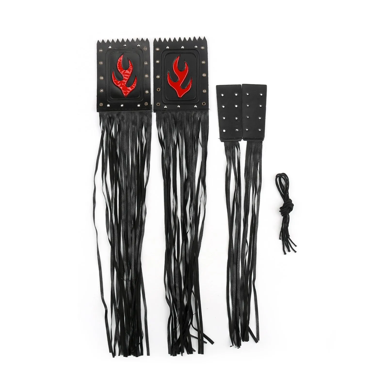 Cubierta de palanca de mango de cuero para manillar de motocicleta con flecos, freno de embrague, ajuste Cruiser