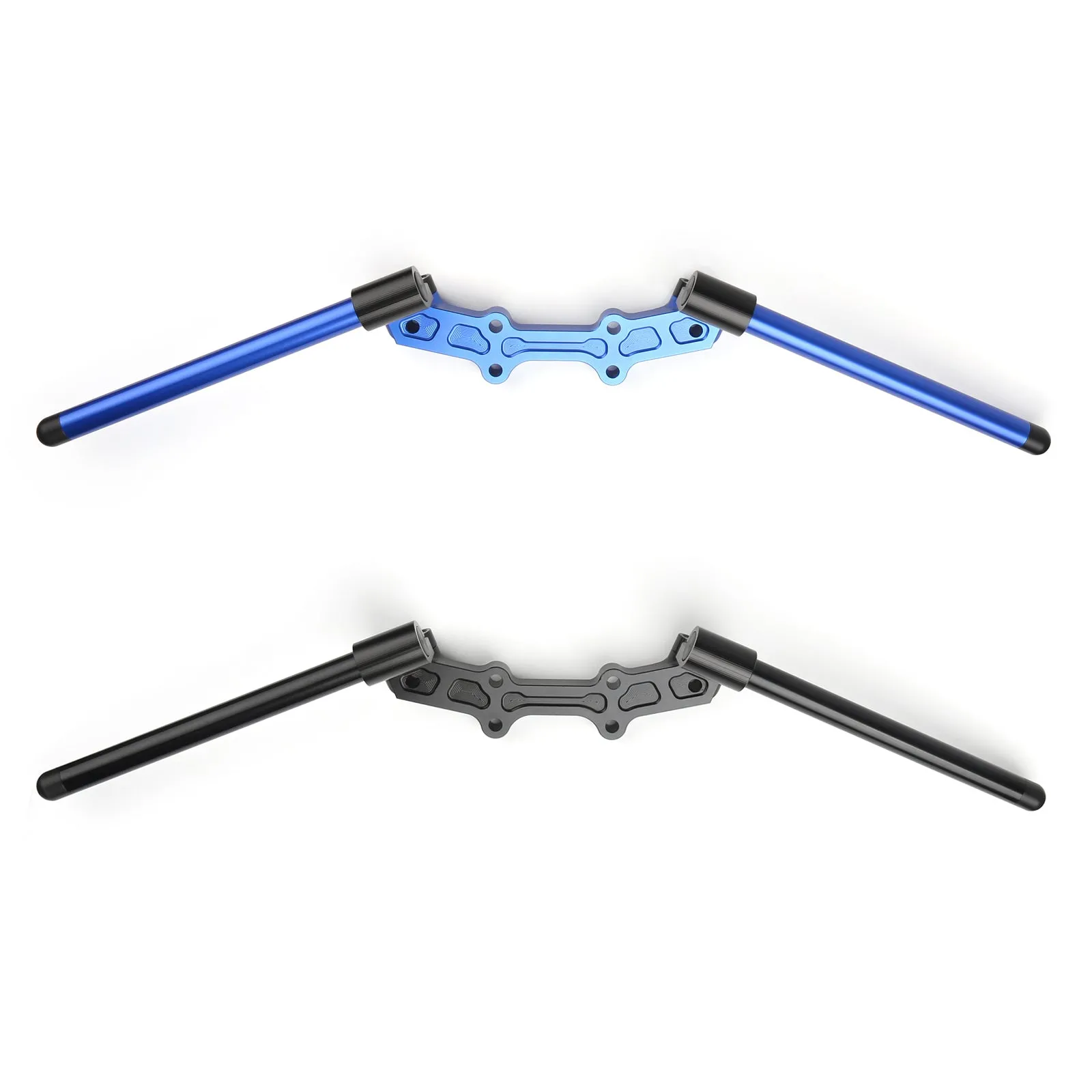 Placa adaptadora CNC Clipon y kit de manillar de 22 mm para Yamaha MT-07 FZ-07 14-17 Genérico