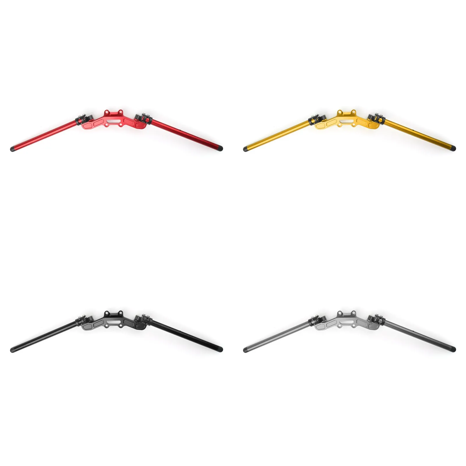 Placa adaptadora CNC Clipon y kit de manillar de 22 mm para Ducati Scrambler genérica 2015-2017