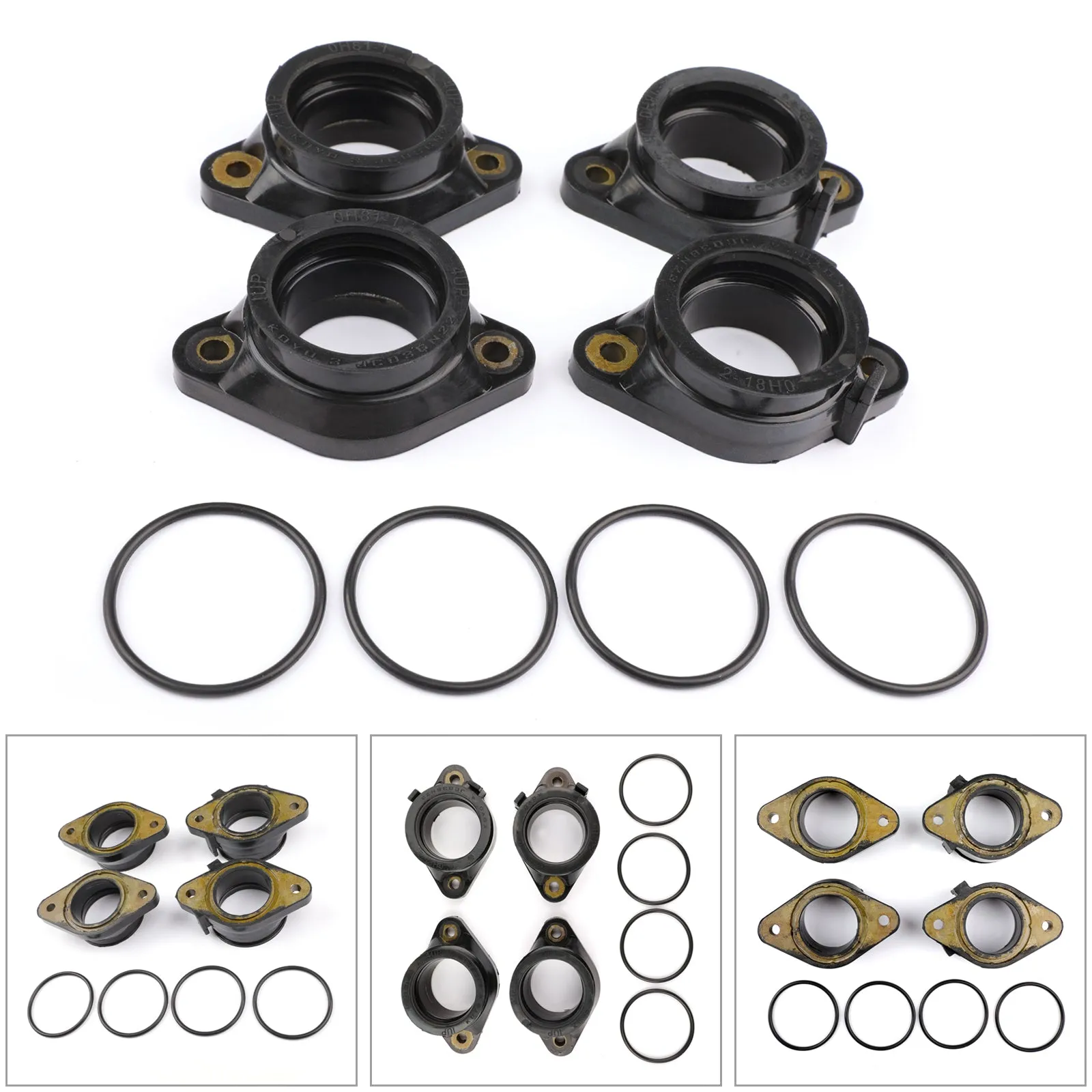 Juego de botas de colector de admisión de carburador para Suzuki GSF1250 Bandit 2007-2012 genérico