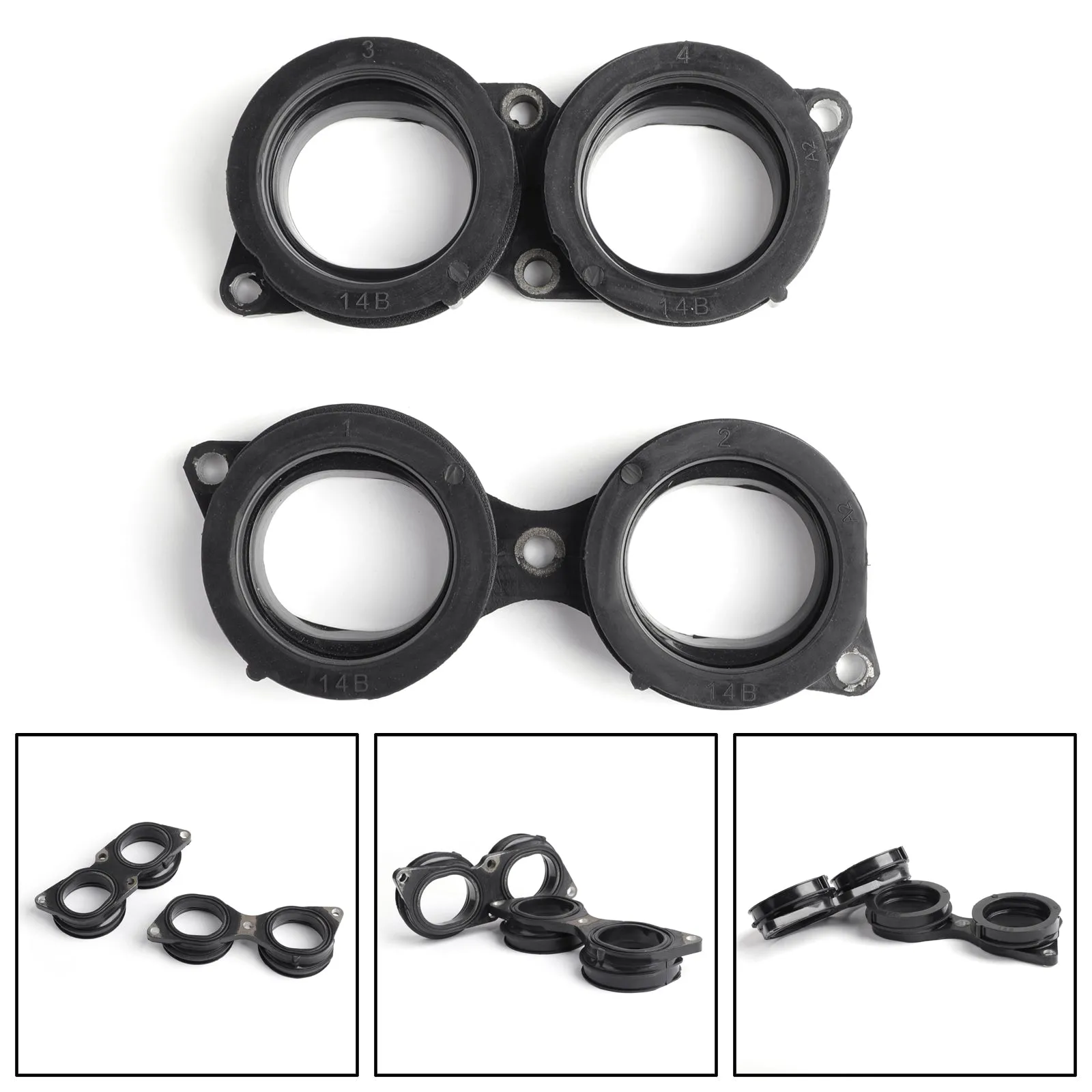 Bota de colector de admisión de cuerpo de acelerador de goma para Yamaha YZF R1 R1 2009-2014 genérico