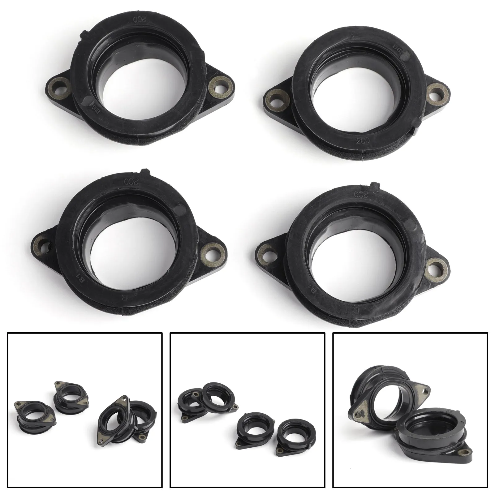 Bota de colector de admisión de cuerpo de acelerador de goma para Yamaha YZF R6 YZF600 R6 2006-2017 genérico