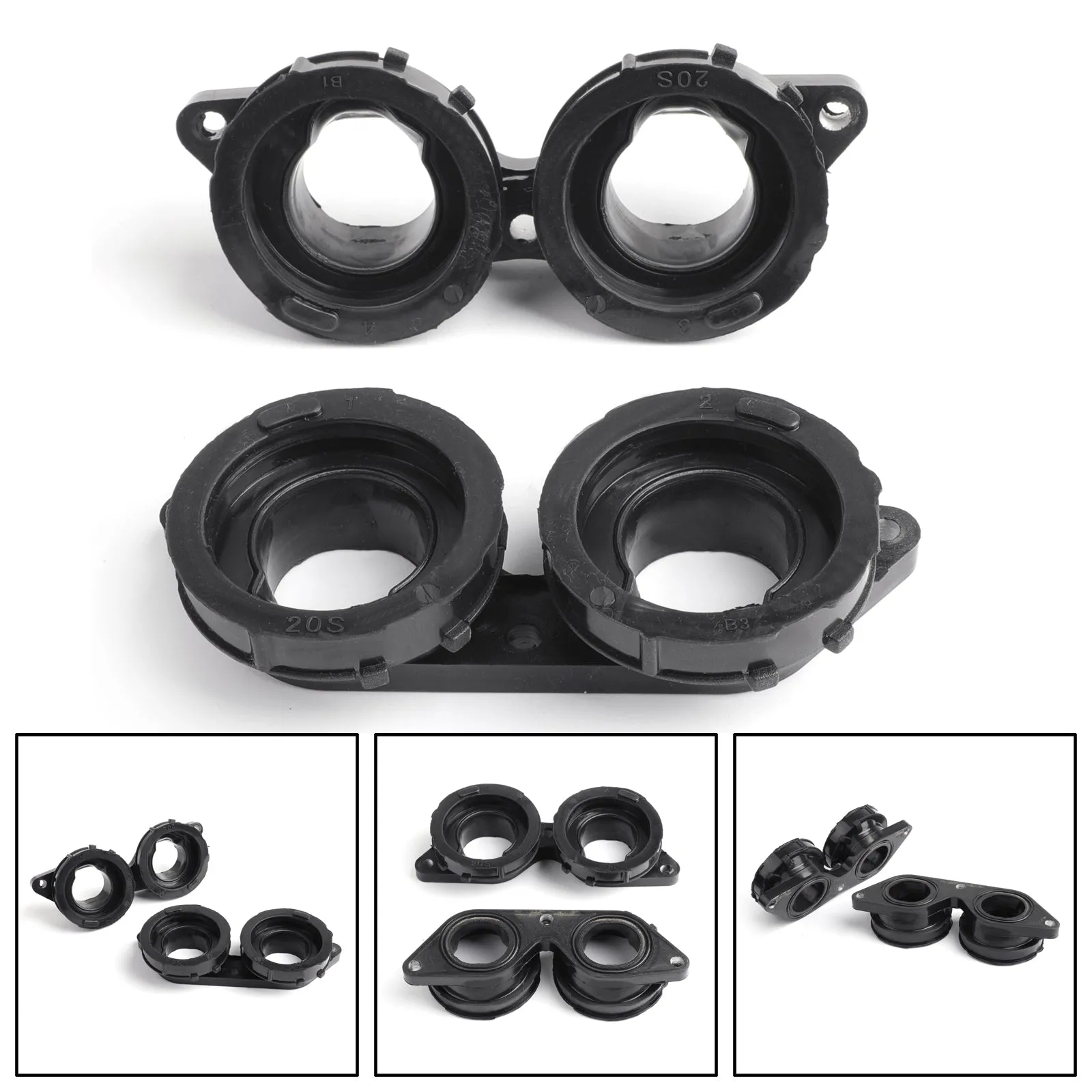 Bota de colector de admisión de cuerpo de acelerador de goma para Yamaha FZ6 FZ6R 2009-2017 2016 genérico