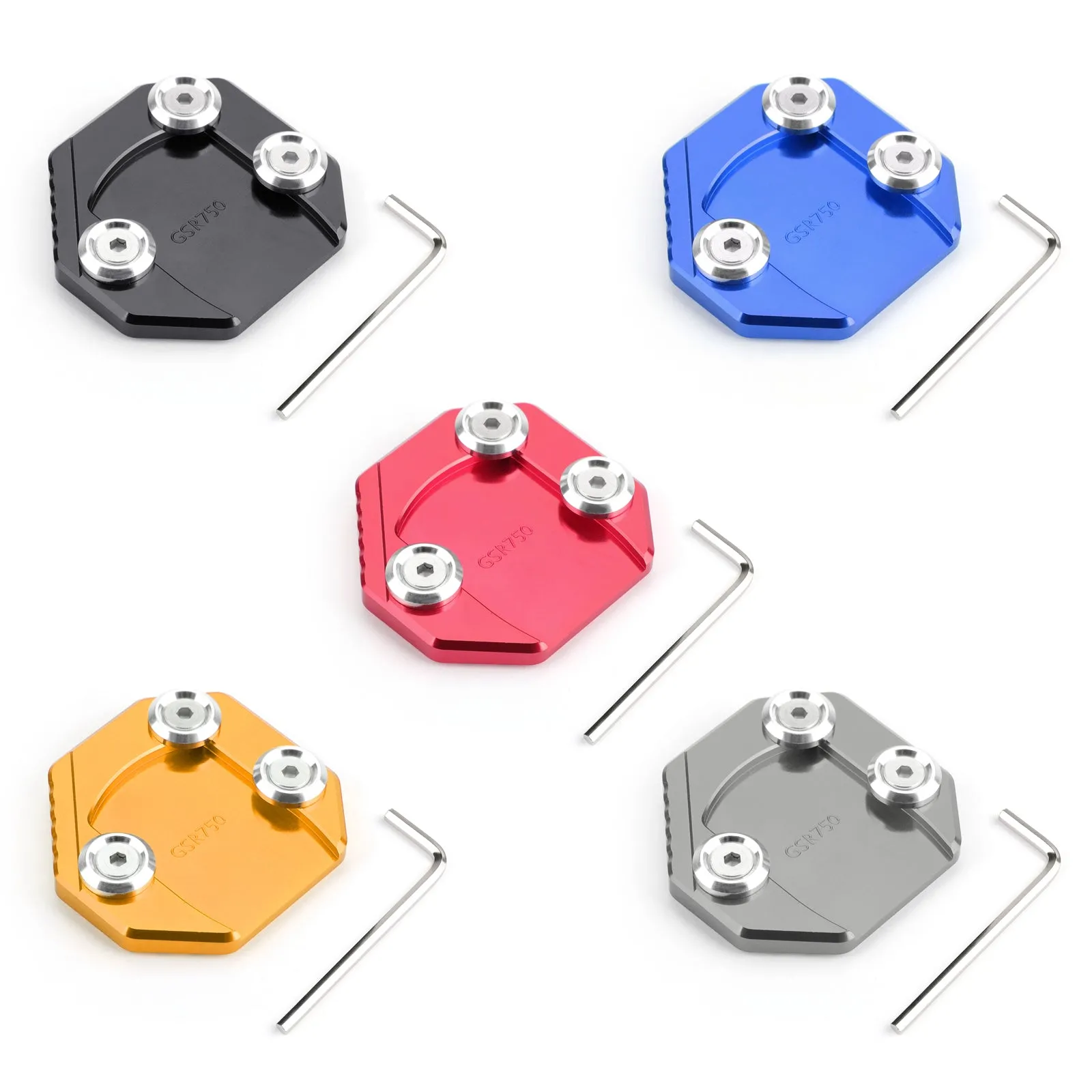 Placa de extensión de caballete lateral para Suzuki GSR 750 11-15 GSX-S1000/F 15-16 Genérico